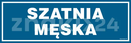 Szatnia męska - Znak informacyjny - PA016