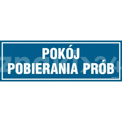 Pokój pobierania prób - Znak informacyjny - PA061