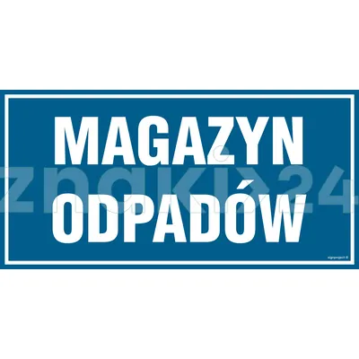 Magazyn odpadów - Znak informacyjny - PA521