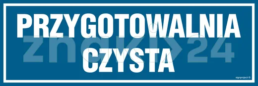 Przygotowalnia czysta - Znak informacyjny - PA273