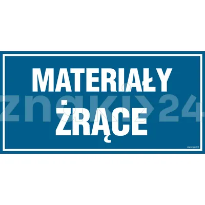 Materiały żrące - Znak informacyjny - PA529