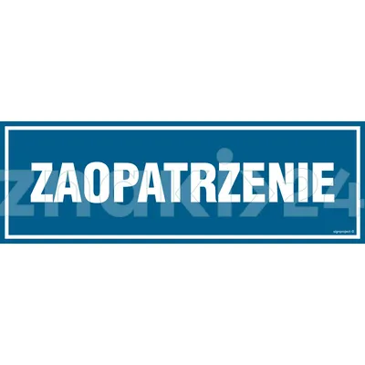 Zaopatrzenie - Znak informacyjny - PA095