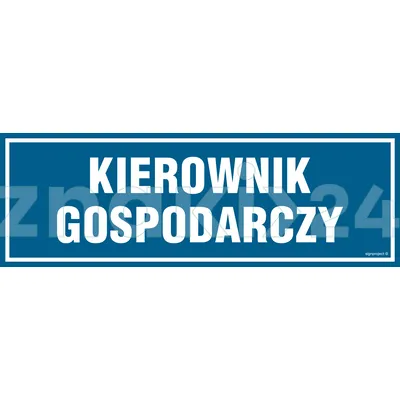 Kierownik gospodarczy - Znak informacyjny - PA109