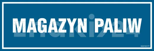 Magazyn paliw - Znak informacyjny - PA357