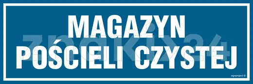 Magazyn pościeli czystej - Znak informacyjny - PA361