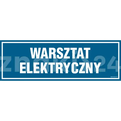 Warsztat elektryczny - Znak informacyjny - PA243