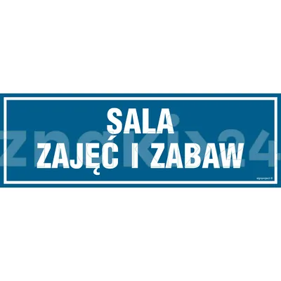 Sala zajęć i zabaw - Znak informacyjny - PA164