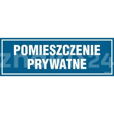 Pomieszczenie prywatne - Znak informacyjny - PA064