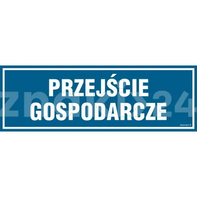 Przejście gospodarcze - Znak informacyjny - PA070