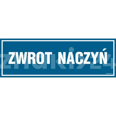 Zwrot naczyń - Znak informacyjny - PA097