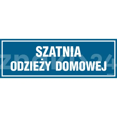 Szatnia odzieży domowej - Znak informacyjny - PA306