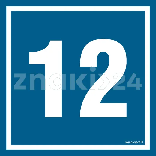 Liczba 12 - Znak informacyjny - PA412