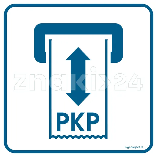 Kasownik biletów PKP - Znak informacyjny - RA053