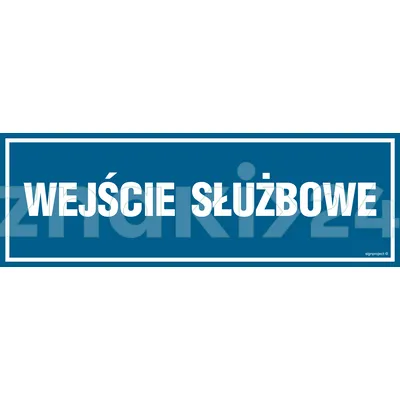 Wejście służbowe - Znak informacyjny - PA089