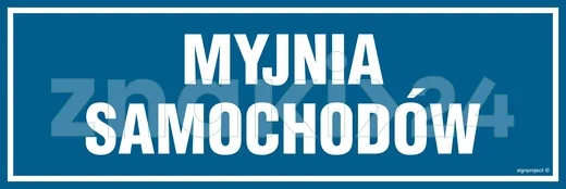 Myjnia samochodów - Znak informacyjny - PA052