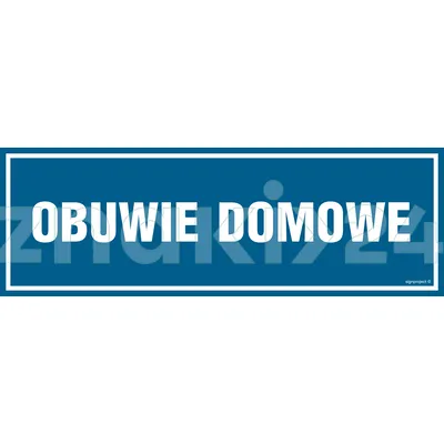 Obuwie domowe - Znak informacyjny - PA325