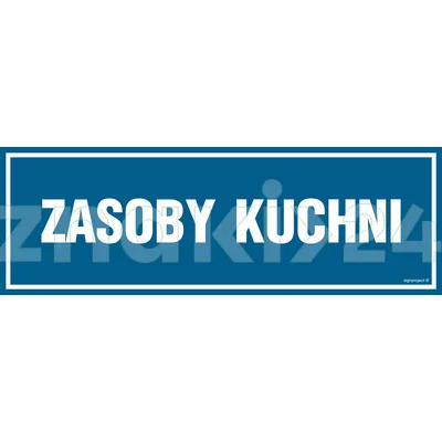 Zasoby kuchni - Znak informacyjny - PA295