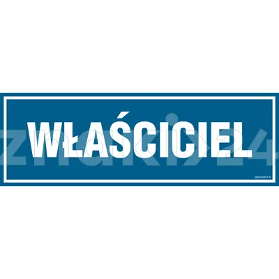 Właściciel - Znak informacyjny - PA092