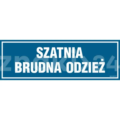 Szatnia brudna odzież - Znak informacyjny - PA297