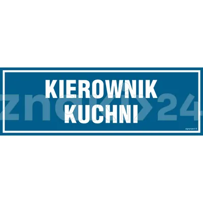 Kierownik kuchni - Znak informacyjny - PA110