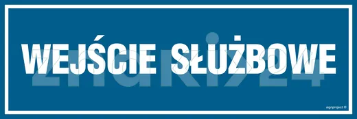 Wejście służbowe - Znak informacyjny - PA089