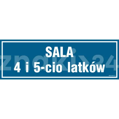 Sala 4 i 5-cio latków - Znak informacyjny - PA175