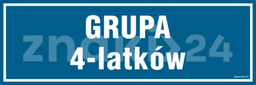 Grupa 4 latków - Znak informacyjny - PA188