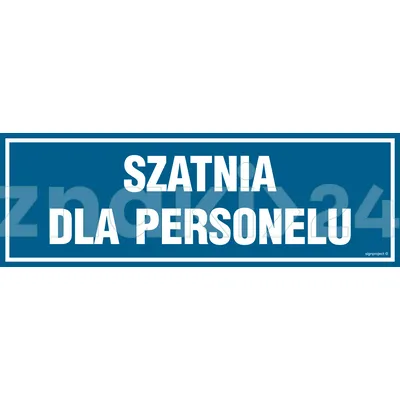 Szatnia dla personelu - Znak informacyjny - PA301