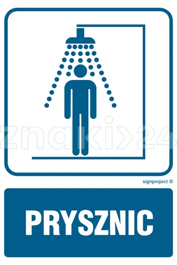 Prysznic męski - Znak informacyjny - RB040