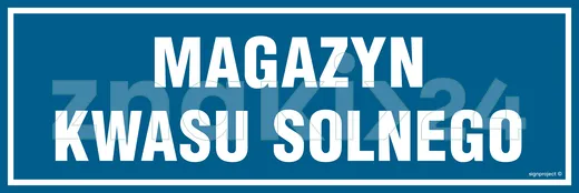 Magazyn kwasu solnego - Znak informacyjny - PA349