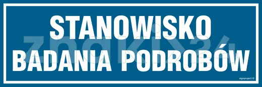 Stanowisko badania podrobów - Znak informacyjny - PA274