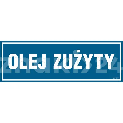 Olej zużyty - Znak informacyjny - PA390