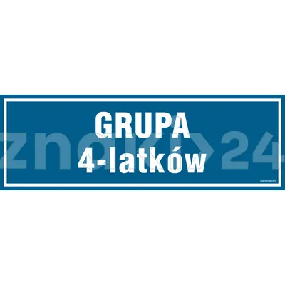 Grupa 4 latków - Znak informacyjny - PA188