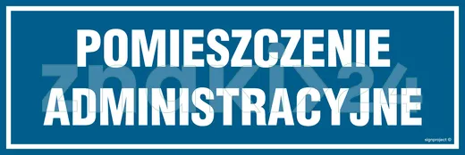 Pomieszczenie administracyjne - Znak informacyjny - PA136