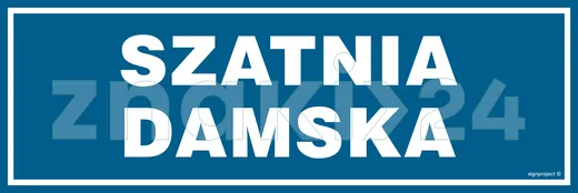 Szatnia damska - Znak informacyjny - PA015