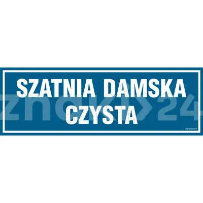 Szatnia damska czysta - Znak informacyjny - PA299