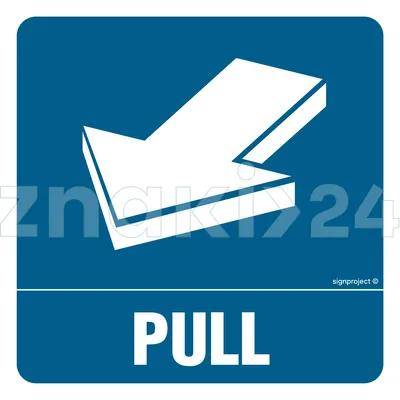 Pull - Znak informacyjny - PA398