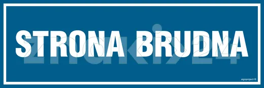 Strona brudna - Znak informacyjny - PA079