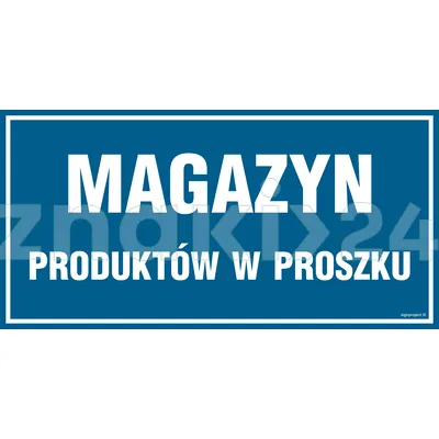 Magazyn produktów w proszku - Znak informacyjny - PA525