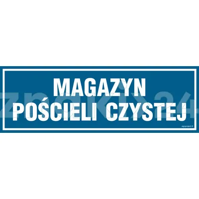 Magazyn pościeli czystej - Znak informacyjny - PA361