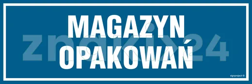 Magazyn opakowań - Znak informacyjny - PA355