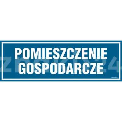 Pomieszczenie gospodarcze - Znak informacyjny - PA017