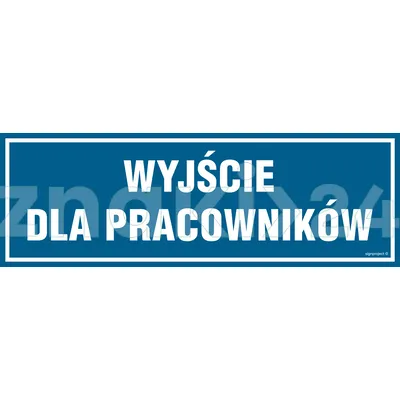 Wyjście dla pracowników - Znak informacyjny - PA091