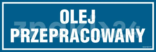 Olej przepracowany - Znak informacyjny - PA389