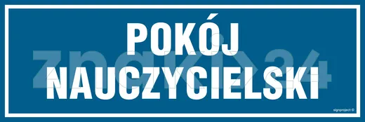 Pokój nauczycielski - Znak informacyjny - PA151