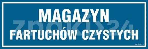 Magazyn fartuchów czystych - Znak informacyjny - PA346