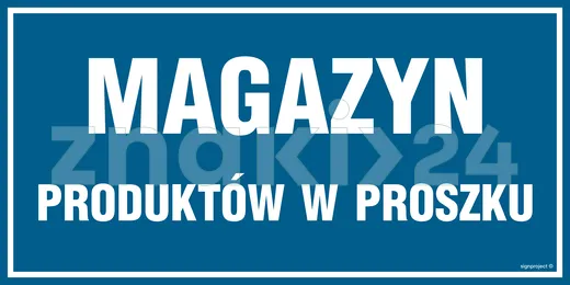 Magazyn produktów w proszku - Znak informacyjny - PA525