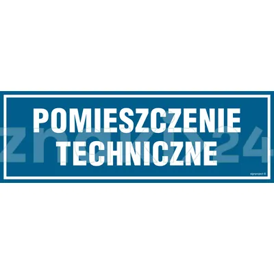 Pomieszczenie techniczne - Znak informacyjny - PA137