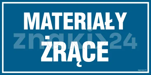 Materiały żrące - Znak informacyjny - PA529