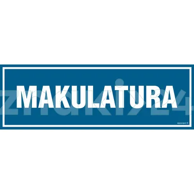 Makulatura - Znak informacyjny - PA385